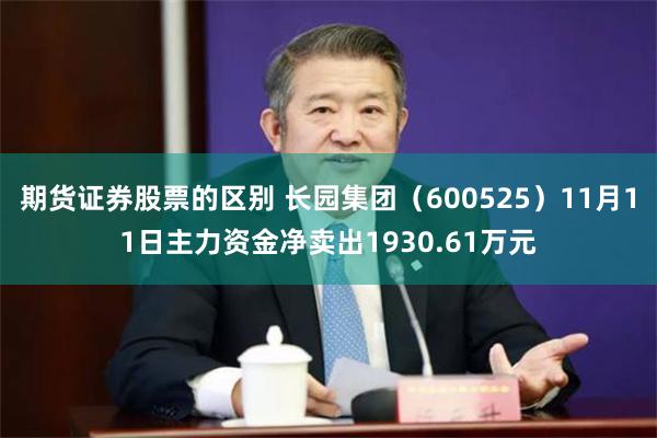 期货证券股票的区别 长园集团（600525）11月11日主力资金净卖出1930.61万元