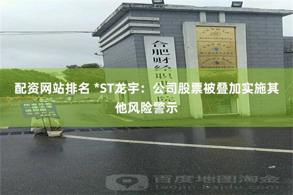 配资网站排名 *ST龙宇：公司股票被叠加实施其他风险警示